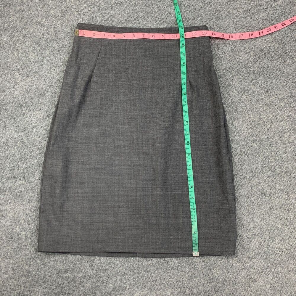 Babaton Skirt Womens 6 Grey Wool Blend Knit Side Zip Stretch Band Waist A-Line - Picture 6 of 13